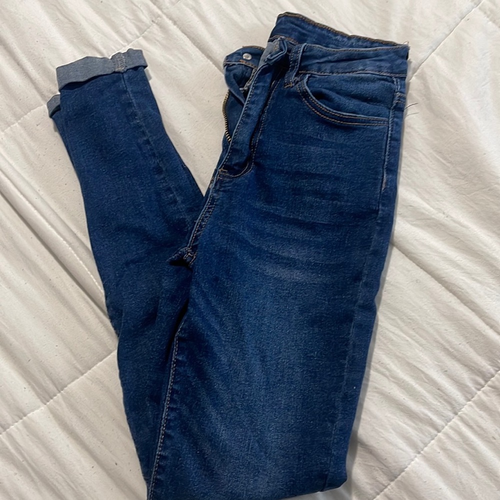 Dark blue jeans